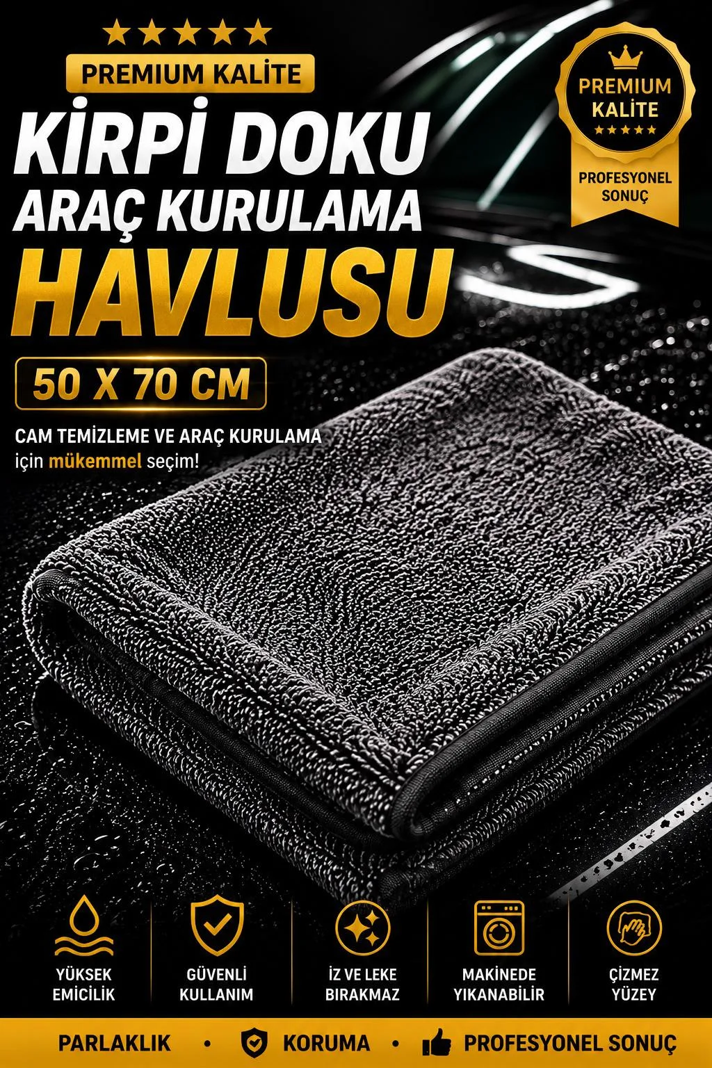 PREMİUM KİRPİ DESEN KURULAMA BEZİ 50X70